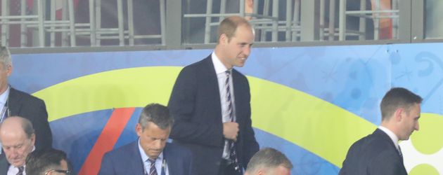 Prinz William im Stadion von Saint Etienne Prinz William im Stadion von Saint Etienne