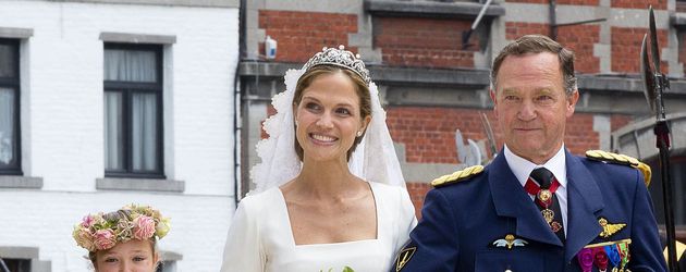 Prinzessin Alix de Ligne mit ihrem Vater Fürst Michel de Ligne Prinzessin Alix de Ligne mit ihrem Vater Fürst Michel de Ligne