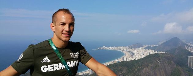 Ringer-Weltmeister Frank Stäbler an der Copacabana Ringer-Weltmeister Frank Stäbler an der Copacabana