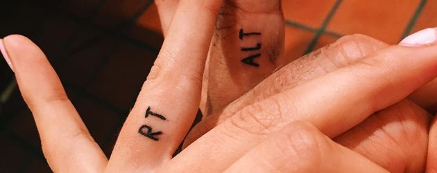 Robin Thicke und April Love Geary zeigen ihr Partner-Tattoo Robin Thicke und April Love Geary zeigen ihr Partner-Tattoo