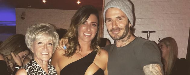 Sandra, Joanne und David Beckham Sandra, Joanne und David Beckham