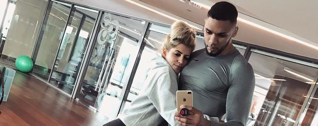 Sarah Nowak und Dominik Harrison im Fitnessstudio Sarah Nowak und Dominik Harrison im Fitnessstudio