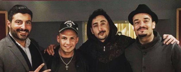 Sükrü Pehlivan, Pietro Lombardi, Eko Fresh und Giovanni Zarrella im Tonstudio Sükrü Pehlivan, Pietro Lombardi, Eko Fresh und Giovanni Zarrella im Tonstudio