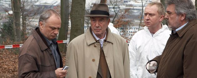 "Tatort"-Kollegen Rüdiger Wandel, Dietz-Werner Steck, Dirk Salomon und Klaus Spürkel am Set "Tatort"-Kollegen Rüdiger Wandel, Dietz-Werner Steck, Dirk Salomon und Klaus Spürkel am Set