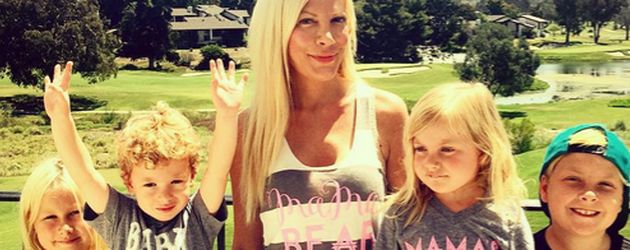 Tori Spelling mit ihren vier Kids Tori Spelling mit ihren vier Kids