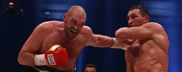 Tyson Fury und Wladimir Klitschko im November 2015 Tyson Fury und Wladimir Klitschko im November 2015